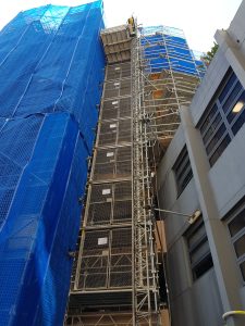 Camac C1000 Landing on Scaffold